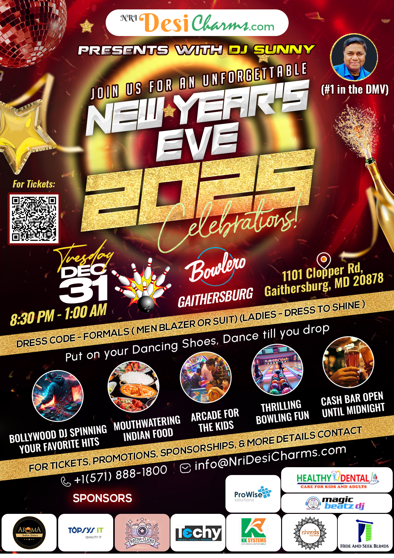 New Years Eve 2025 Celebrations at Bowlero Gaitherburg